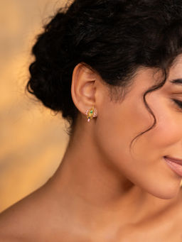 Shaya by CaratLane - Kalika Aavya Stud Earrings in Gold Plated 925 Silver