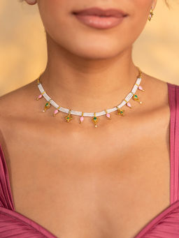 Shaya by CaratLane - Mayura Malika Necklace In Gold Plated 925 Silver