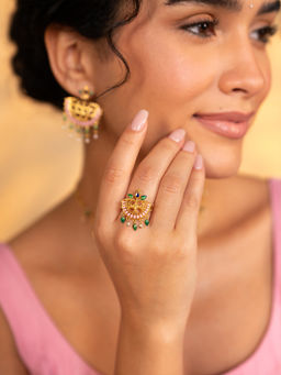 Shaya by CaratLane - Vastrakala Ring in Gold Plated 925 Silver