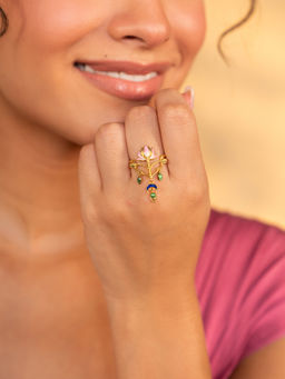 Shaya by CaratLane - Padma Kanan Ring in Gold Plated 925 Silver