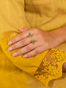 Shaya by CaratLane - Mukut Rekha Ring in Gold Plated 925 Silver