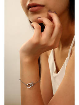 MINJI AND CO. - White Brass Silver Plated Bracelet