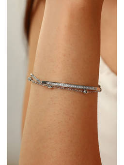 MINJI AND CO. - White Brass Silver Plated Bracelet