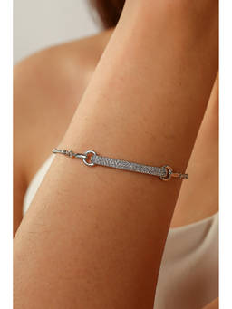 MINJI AND CO. - White Brass Silver Plated Bracelet
