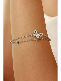 MINJI AND CO. - White Brass Silver Plated Bracelet