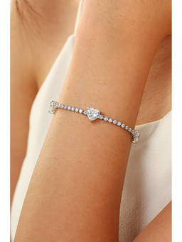 MINJI AND CO. - White Brass Silver Plated Bracelet