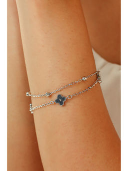 MINJI AND CO. - Black Brass Silver Plated Bracelet