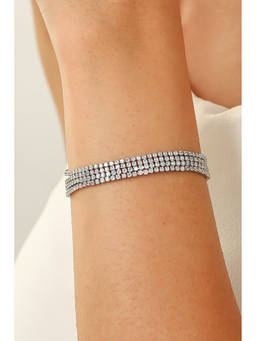 MINJI AND CO. - White Brass Silver Plated Bracelet