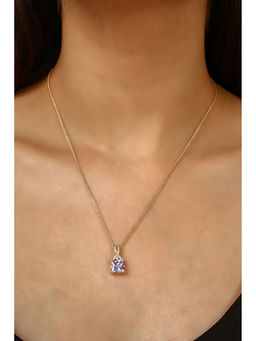 MINJI AND CO. - Purple Brass Gold Plated Pendant