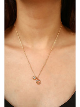 MINJI AND CO. - White Brass Gold Plated Pendant