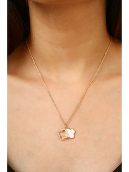 MINJI AND CO. - White Brass Gold Plated Pendant