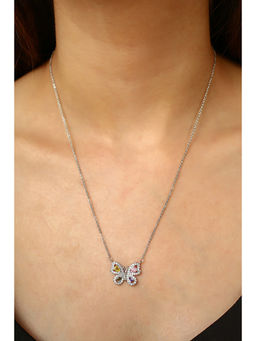 MINJI AND CO. - Multi-Color Brass Silver Plated Pendant
