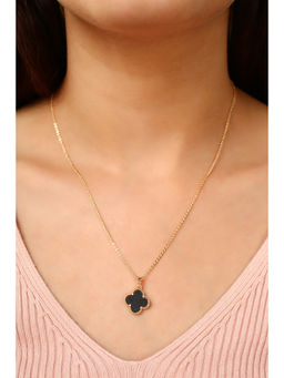 MINJI AND CO. - Black Brass Gold Plated Pendant