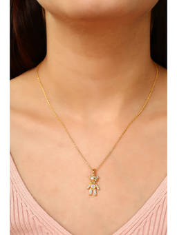 MINJI AND CO. - White Brass Gold Plated Pendant