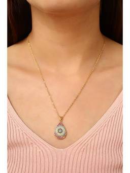 MINJI AND CO. - Multi-Color Brass Gold Plated Pendant