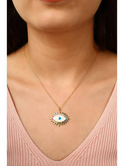 MINJI AND CO. - Multi-Color Brass Gold Plated Pendant