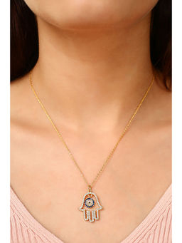 MINJI AND CO. - Blue Brass Gold Plated Pendant
