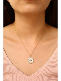 MINJI AND CO. - Blue Brass Gold Plated Pendant