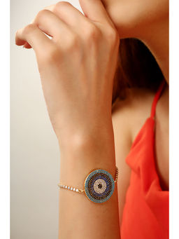 MINJI AND CO. - Multi-Color Brass Gold Plated Bracelet