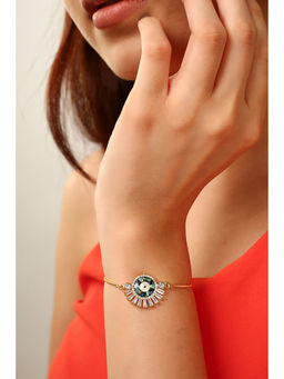 MINJI AND CO. - Multi-Color Brass Gold Plated Bracelet