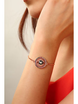 MINJI AND CO. - Multi-Color Brass Rose Gold Plated Bracelet