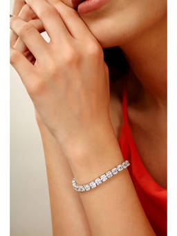 MINJI AND CO. - White Brass Silver Plated Bracelet