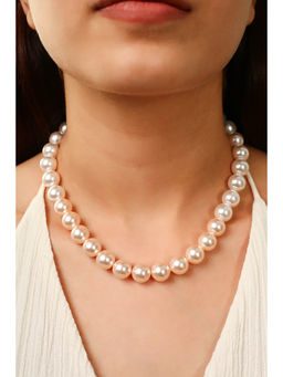 MINJI AND CO. - Off White Brass Silver Plated Necklace