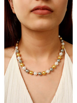 MINJI AND CO. - Multi-Color Brass Silver Plated Necklace