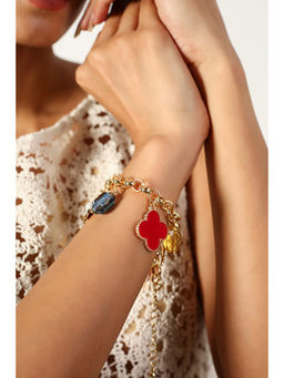 MINJI AND CO. - Multi-Color Brass Gold Plated Bracelet