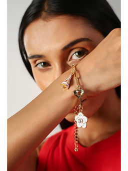 MINJI AND CO. - Multi-Color Brass Gold Plated Bracelet