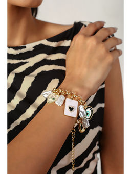 MINJI AND CO. - Multi-Color Brass Gold Plated Bracelet