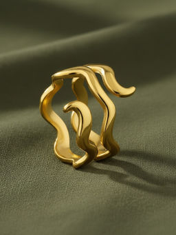 ELRA - Gold Stainless Steel 18K Gold Plated Ring (7)
