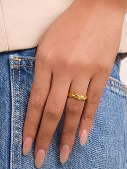 ELRA - Gold Stainless Steel 18K Gold Plated Ring