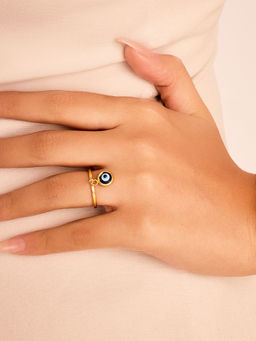 ELRA - Multi-Color Stainless Steel 18K Gold Plated Ring