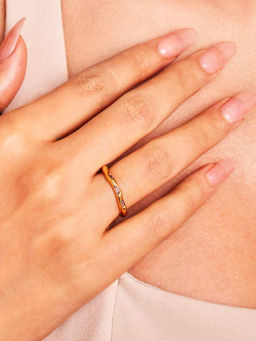 ELRA - Purple Stainless Steel 18K Gold Plated Ring