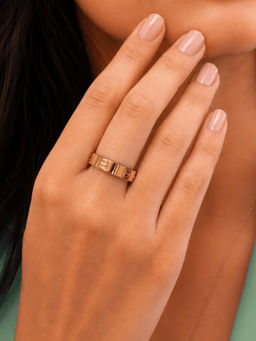 ELRA - Gold Stainless Steel 18K Gold Plated Ring