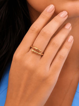 ELRA - Gold Stainless Steel 18K Gold Plated Ring