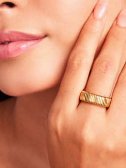 ELRA - Gold Stainless Steel 18K Gold Plated Ring