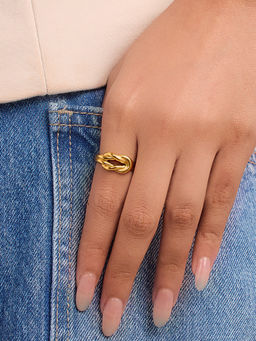 ELRA - Gold Stainless Steel 18K Gold Plated Ring