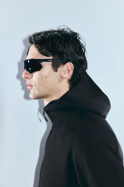 H&M - Men Black Sports Zip-Through Hoodie With Drymove