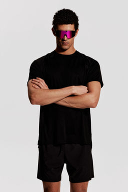 H&M - Men Black Regular Fit Sports Top With Drymove