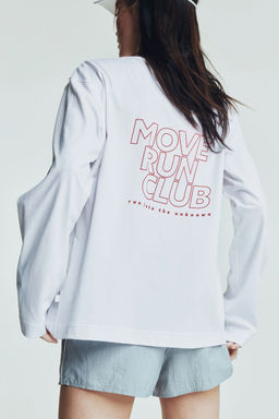 H&M - Women White Long-Sleeved Sports Top With Drymove