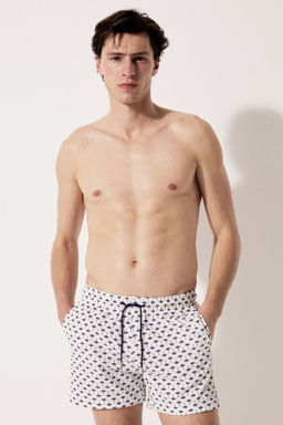 H&M - Men Blue Seersucker Swim Shorts