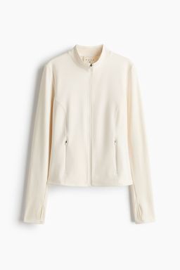 H&M - Women White Sports Fleece Jacket With Softmove