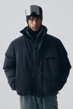 H&M - Men Black Sports Puffer Jacket With Thermomove