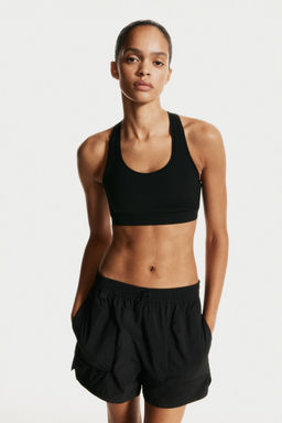 H&M - Women Black Sports Bra With Cool Handfeel Drymove
