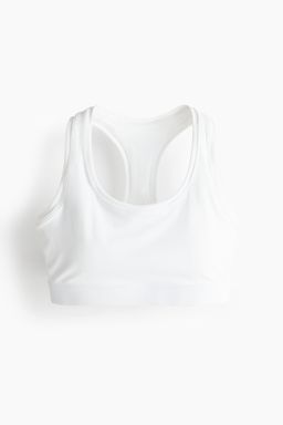 H&M - Women White Sports Bra With Cool Handfeel Drymove