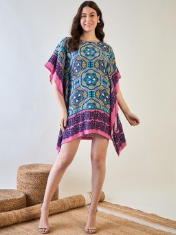 The Kaftan Company - Blue Kaleidoscopic Kaftan Dress