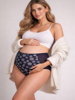 Mod & Shy - Womens Printed Navy Blue Maternity Brief