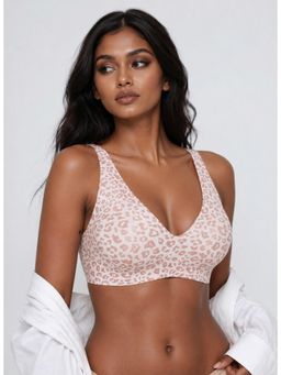 Shop The Edit - Pink Seamless Wireless Push-Up Bra